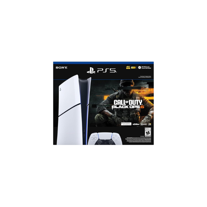 PS5 Digital Edition Slim with Call of Duty Black Ops 6 (Bundle) (Renewed)