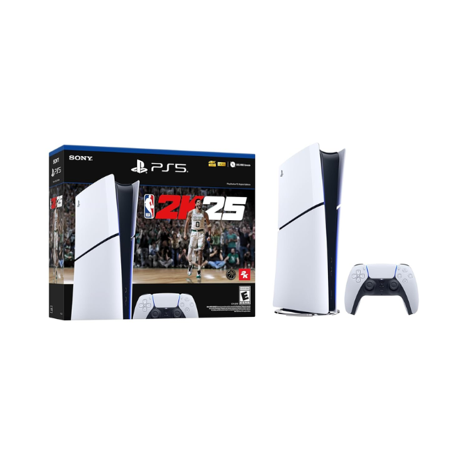Sony - PlayStation 5 Slim Console Digital Edition – NBA 2K25 Bundle (Renewed)