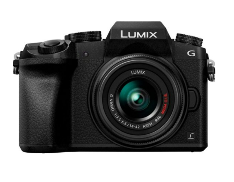 Panasonic LUMIX G7 mirrorless 4K photo digital camera body with 14-42mm f35-56 II lens, black