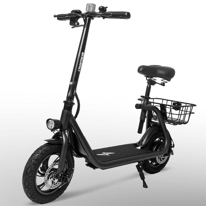 Phantomgogo Electric Scooter for Adults Foldable Scooter with Seat & Carry Basket