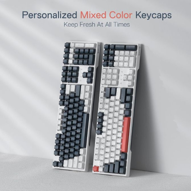 Redragon K668 RGB Gaming Keyboard 104 Keys Hot-swappable Red Switch 3
