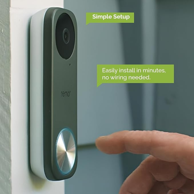 Remo+ Bell S Wi-Fi Video Doorbell Camera