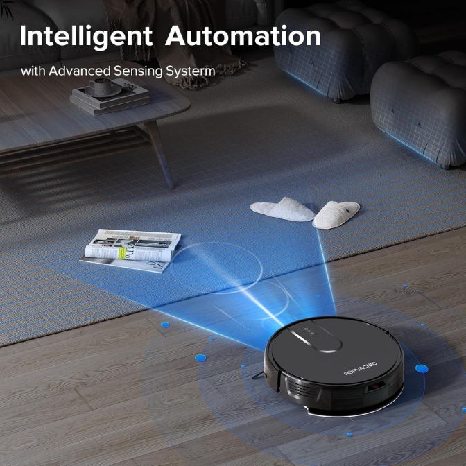 Robot Vacuum Cleaner Robot Vacuum and Mop Combo with 4000Pa Suction, Personalized Cleaning Adjustments, Self-Charging Robotic Vacuum Cleaner, Advanced Obstacle Avoidance 3