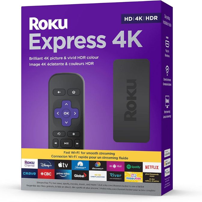 Roku Express 4K Streaming Media Player with Smooth Wireless Streaming