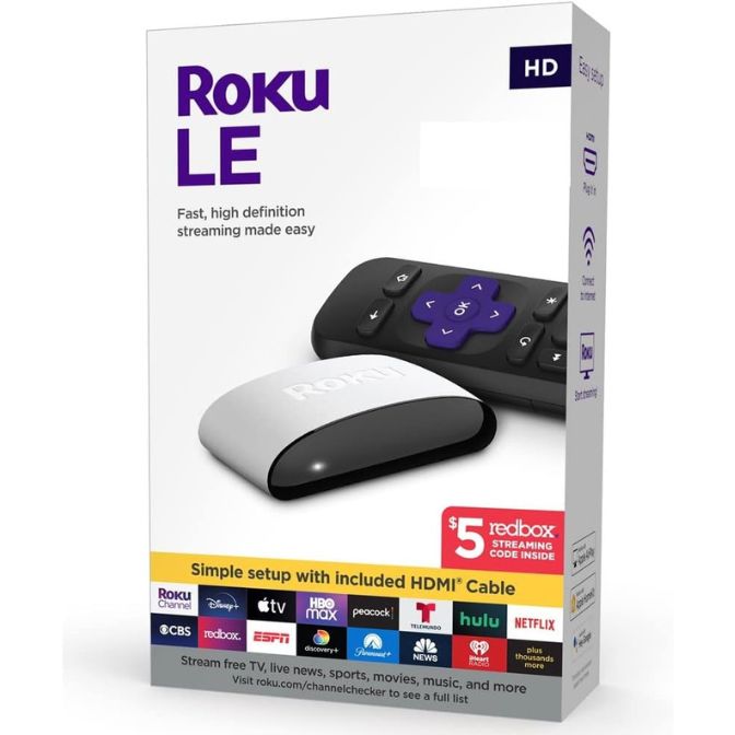 Roku LE HD Streaming Media Player with High Speed HDMI Cable 2