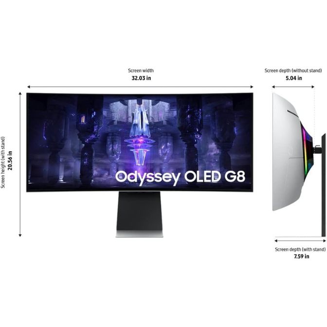 SAMSUNG 34-Inch Odyssey G85SB QD-OLED Gaming Monitor LS34BG850SNXZA 2023 3