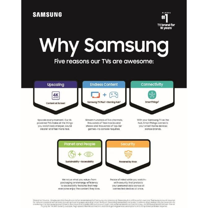 SAMSUNG 75-Inch Class QLED 4K Q60D Series Quantum HDR Smart TV (QN75Q60D, 2024 Model) 8