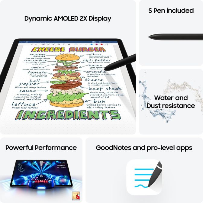SAMSUNG Galaxy Tab S9 11-inch 128GB WiFi Snapdragon 8 Gen 2 AMOLED Graphite 2023 6