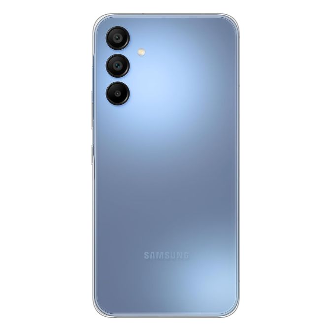 Samsung Galaxy A15 5G smartphone with 6GB RAM, 128GB storage, 50MP main camera, and a 5000mAh battery in blue 1