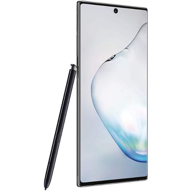 Samsung Galaxy Note 10+ with 256GB storage in Aura Black, fully unlocked 4