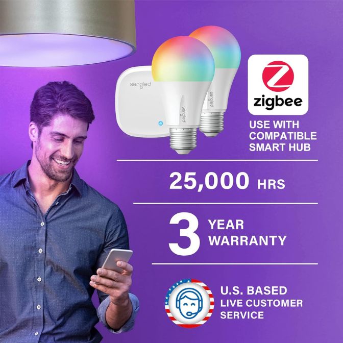 Sengled Smart LED Multicolor A19 Starter Kit Bulbs Compatible with Alexa & Google Assistant 2