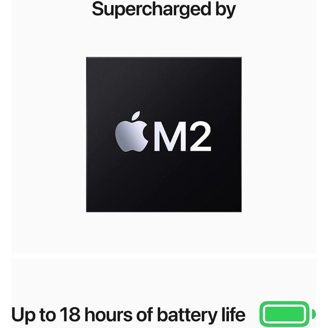 2022 Apple MacBook Air with M2 (13.6-inch, 8GB RAM, 512GB SSD Storage) (QWERTY English) Silver (Renewed) 2