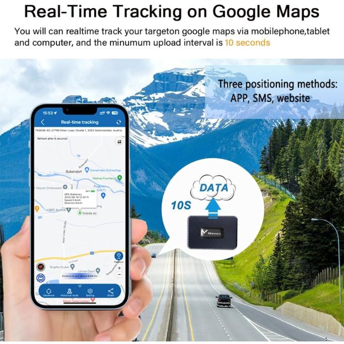Mini GPS Tracker for Vehicles No Subscription 4G LTE with Magnetic GPS Tracker Device for Kids Real-Time Car Tracker Device Hidden Small Portable Precise Positioning for Vehicles Car Assets Tk913 1