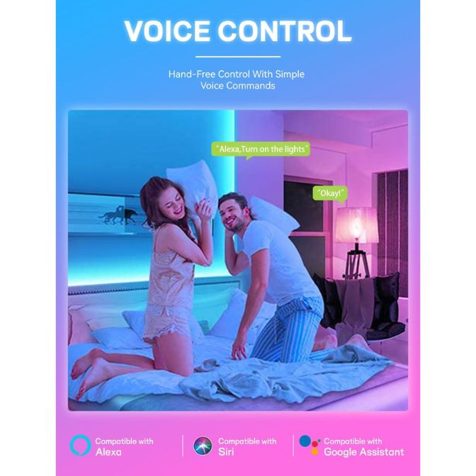 Smart Light Bulbs 4Pack with Remote, A19 E26 800LM LED Color Changing Light Bulb, WiFi & Bluetooth 5.0, Warm to Cool White, Dimmable, RGB Smart Home Lighting Work with Alexa Google Assistant 1