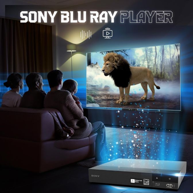 Sony DVD Player Blu Ray Player BDP-BX370 Bundle, High Speed HDMI Cable, Zdirect Lens Cloth 3