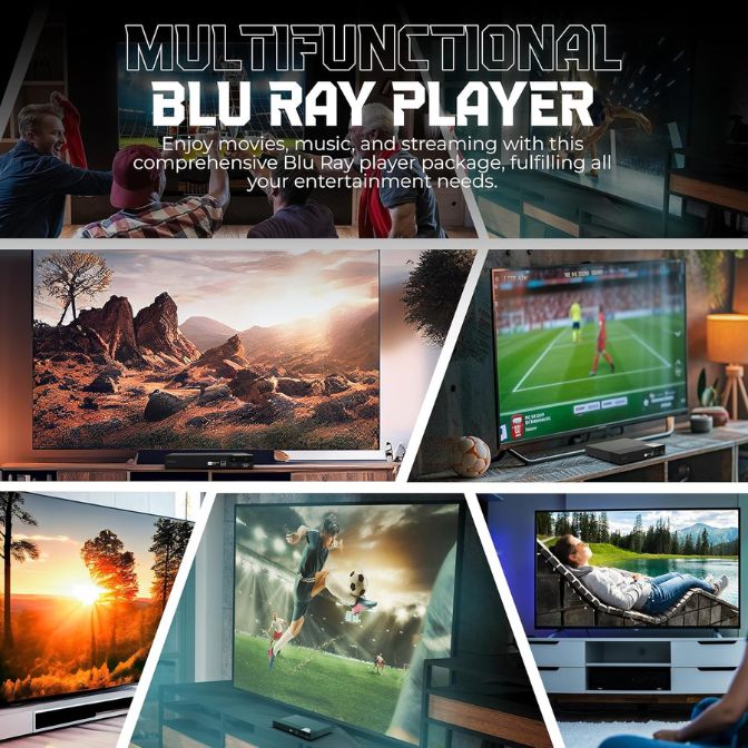 Sony DVD Player Blu Ray Player BDP-BX370 Bundle, High Speed HDMI Cable, Zdirect Lens Cloth 5