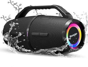 GX-BT490 Bluetooth Speaker with DSP Technology | Waterproof IP67 | 10 Hour Playtime | Light Effects | 120W Max Power with Deep Bass | True Wireless Pairing | Hands-Free Calling | Strap
