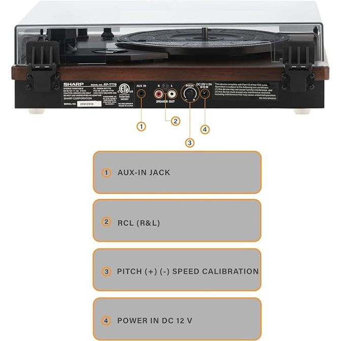 Stereo Turntable with Bluetooth 6