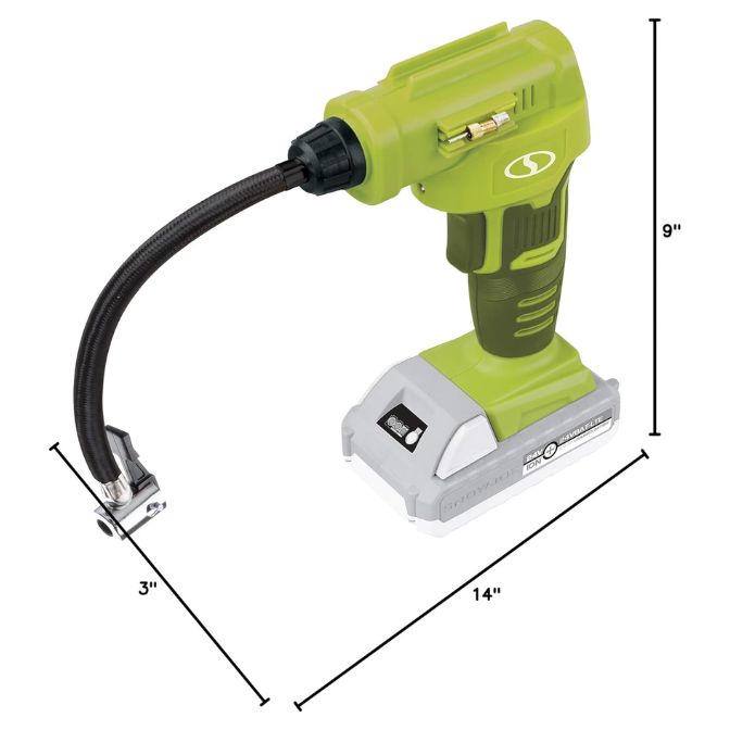 Sun Joe Auto Joe 24V-AJC-LTE 24-Volt Cordless Portable Air Compressor Kit 4