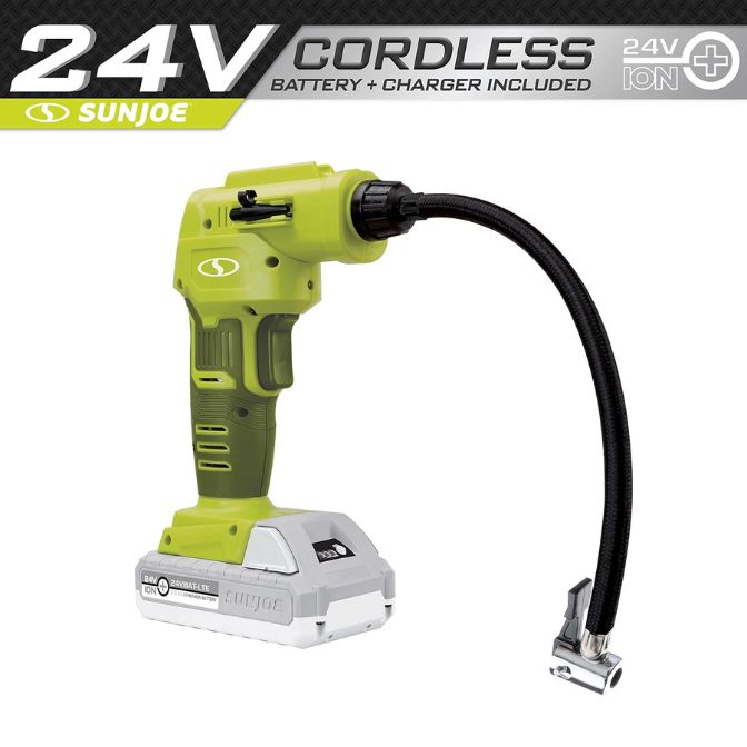 Sun Joe Auto Joe 24V-AJC-LTE 24-Volt Cordless Portable Air Compressor Kit 5