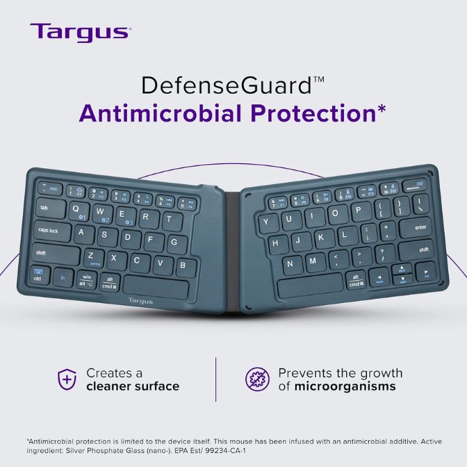 Targus Ergonomic Foldable Bluetooth Keyboard, Rechargeable Portable Wireless Keyboard 2