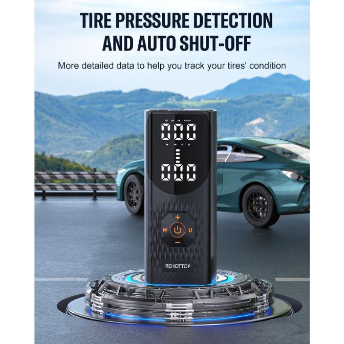 Tire Inflator Portable Air Compressor 20000mAh 160PSI Air Pump LED 7