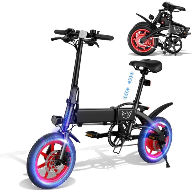 WINDHORSE Folding Electric Bike, 21 MPH Max Speed & 31 Miles Range