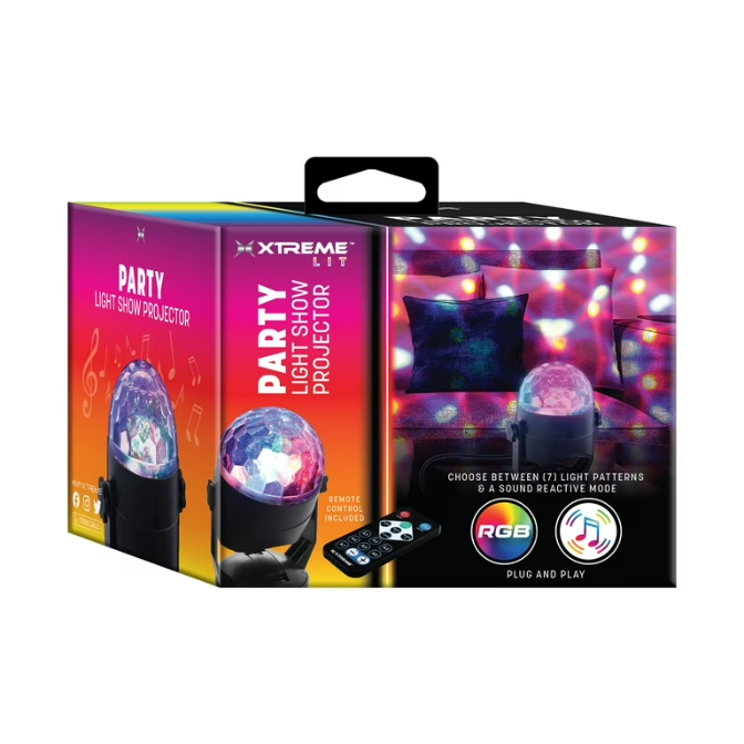 Xtreme Party Light Show Projector, Use With 5V USB Adapter