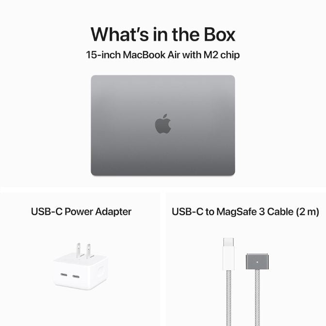 Apple 2023 MacBook Air Laptop with M2 chip: 15.3-inch Liquid Retina Display, 8GB Unified Memory, 256GB SSD Storage, 1080p FaceTime HD Camera, Touch ID. Works with iPhone/iPad; Space Gray 6