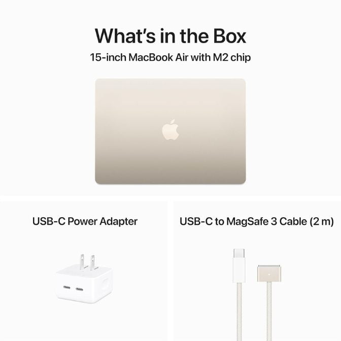 Apple 2023 MacBook Air Laptop with M2 chip: 15.3-inch Liquid Retina Display, 8GB Unified Memory, 512GB SSD Storage, 1080p FaceTime HD Camera, Touch ID. Works with iPhone/iPad; Starlight 4