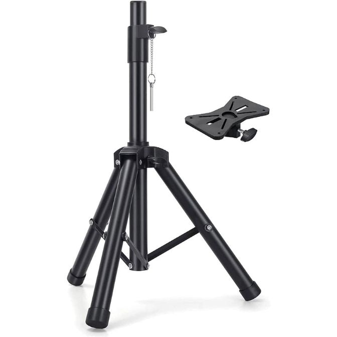 Dolphin ST-200 Speaker Tripod Stand - Adjustable Height from 38" to 79", Maximum Weight Capacity of 110 lbs - Perfect for Audio Setups - Black