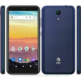 AT&T prepaid smartphone with a 55-inch display, 16GB storage, 4G LTE support, and GSM unlocked functionality in blue 2