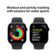 Apple Watch Series 10 GPS with 46mm aluminum case and black sport band, medium/large, jet black 1
