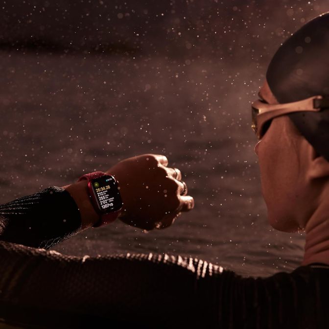 Apple Watch Series 9 with GPS + Cellular, 45mm stainless steel case, Midnight Sport Band, and advanced health tracking features 4