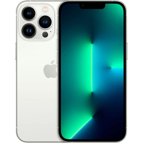 Apple iPhone 13 Pro Max with 128GB storage in silver, factory unlocked