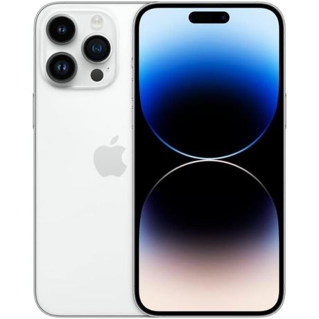 Apple iPhone 14 Pro Max with 128GB storage in silver, factory unlocked