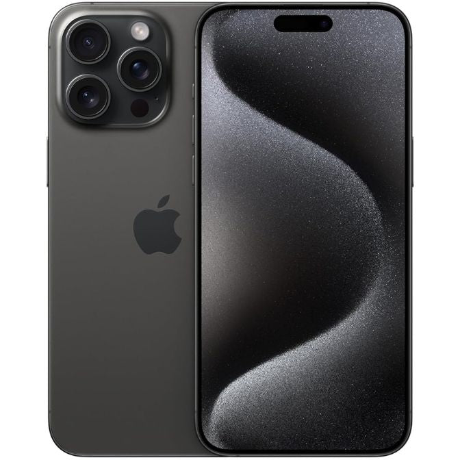 Apple iPhone 15 Pro Max with 256GB storage in Black Titanium, factory unlocked