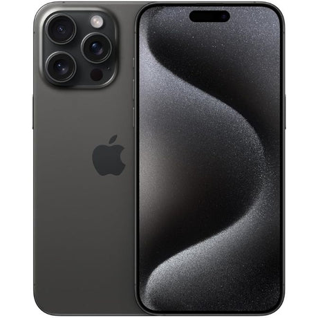 Apple iPhone 15 Pro Max with 256GB storage in Black Titanium, factory unlocked