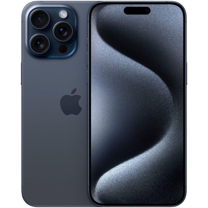 Apple iPhone 15 Pro Max with 256GB storage in Blue Titanium, factory unlocked