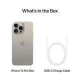 Apple iPhone 15 Pro Max with 256GB storage in Natural Titanium, factory unlocked 4