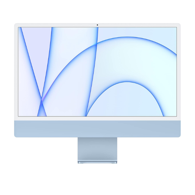 2021 Apple iMac with Apple M1 Chip with 8-core CPU (24-inch, 16GB RAM, 1TB SSD Storage)- Blue (Refurbished)