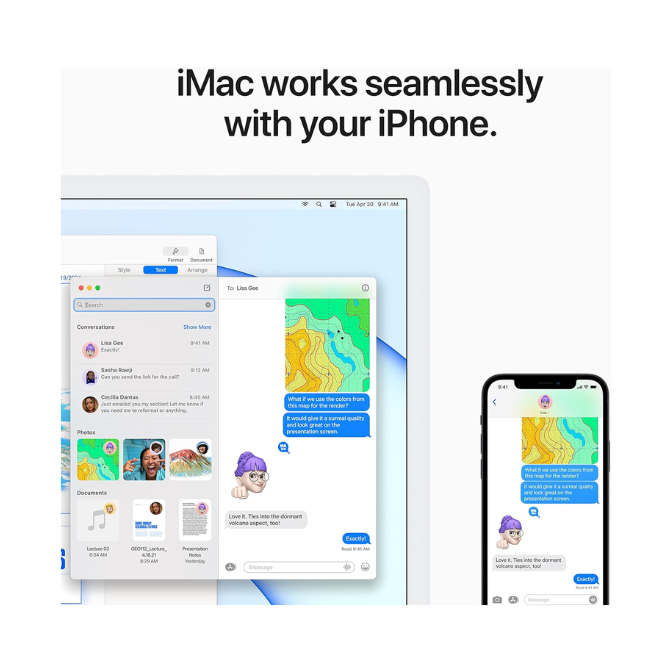 2021 Apple iMac with Apple M1 Chip with 8-core CPU (24-inch, 16GB RAM, 1TB SSD Storage)- Blue (Refurbished)