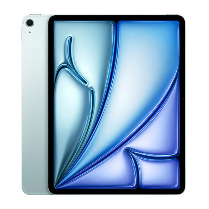 Apple - 13-inch iPad Air M2 chip Built for Apple Intelligence Wi-Fi + Cellular 128GB - Blue Unlocked + Renewed
