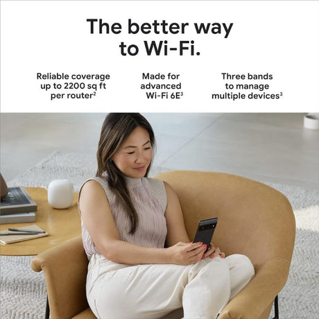 Google Nest WiFi Pro - Wi-Fi 6E - Reliable Home Wi-Fi System - Lemongrass 5