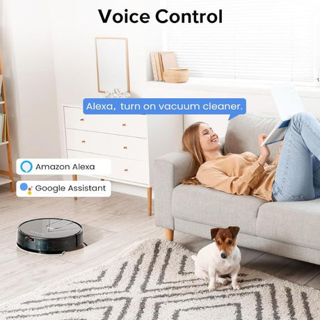 Robot Vacuum Cleaner Robot Vacuum and Mop Combo with 4000Pa Suction, Personalized Cleaning Adjustments, Self-Charging Robotic Vacuum Cleaner, Advanced Obstacle Avoidance 4