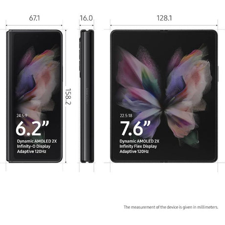 SAMSUNG Galaxy Z Fold 3 5G Cell Phone, Factory Unlocked 2-in-1 Android Smartphone Tablet, 256GB, 120Hz, Foldable Dual Screen, Under Display Camera, US Version, Phantom Black 2