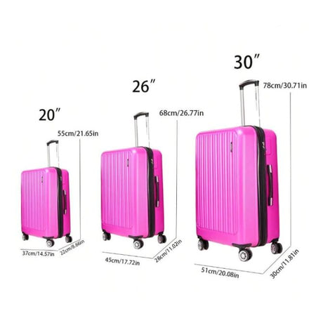 Three Piece Luggage, 360 Degree Rotating Four-Wheel Luggage, ABS Material 2