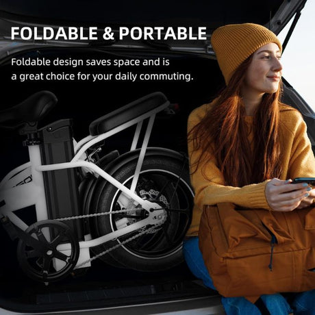 WINDHORSE 630W Electric Bike - 25 MPH Top Speed - 35-Mile Range - White 3