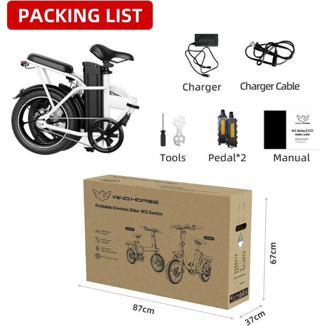 WINDHORSE 630W Electric Bike - 25 MPH Top Speed - 35-Mile Range - White 4