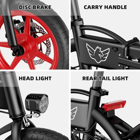 WINDHORSE Folding Electric Bike, 21 MPH Max Speed & 31 Miles Range 3